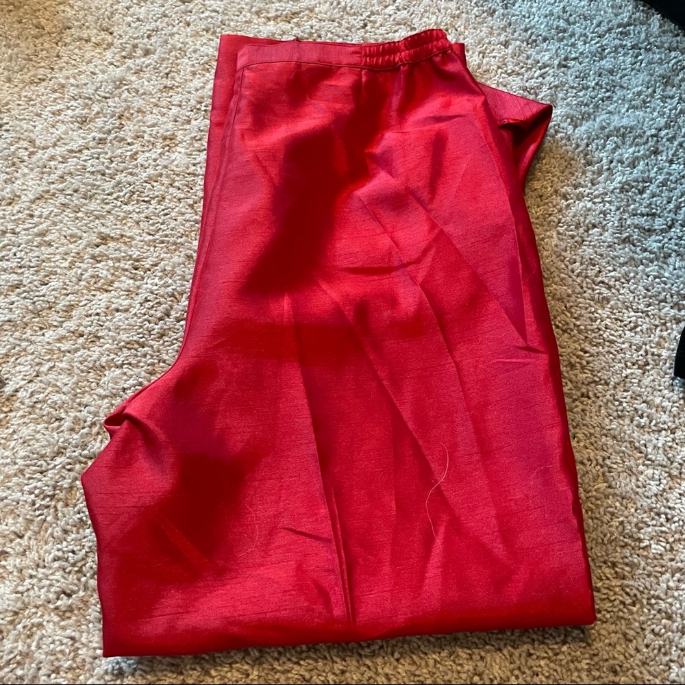 Sag Harbor Linen Pants Red | 16